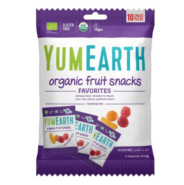 Yumearth Organic Fruit Snacks Packs  10x19.8gr