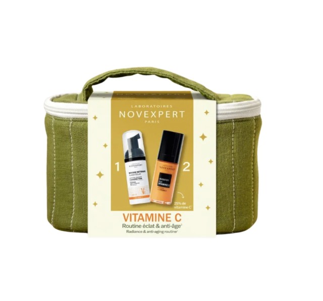 Novexpert Set Mousse Nettoyant Flash Eclat 40ml + Booster A LA Vitamin C 30ml