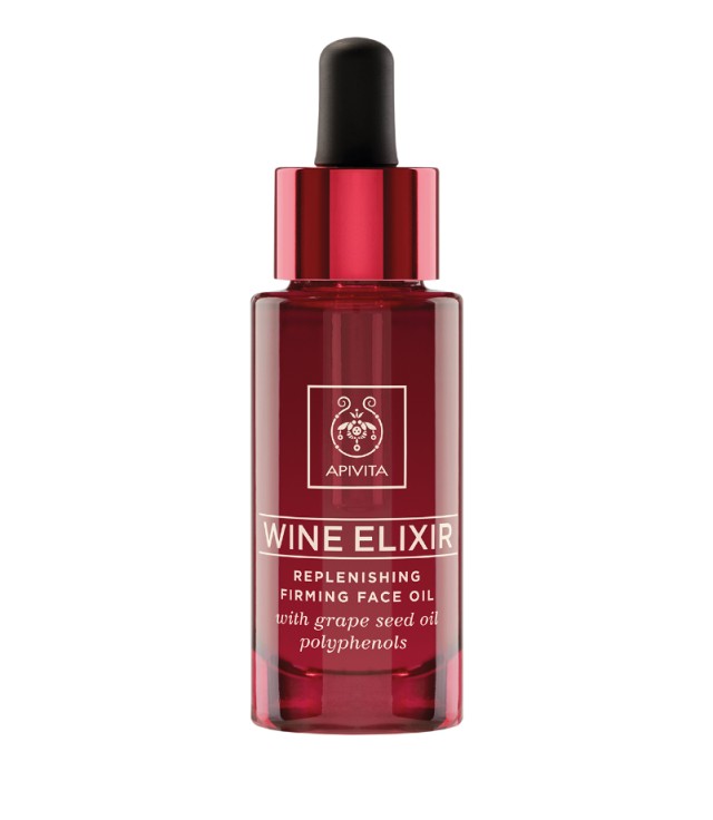 Apivita Wine Elixir Replenishing Firming Face Oil Λάδι Προσώπου για Αναδόμηση & Σύσφιξη 30ml