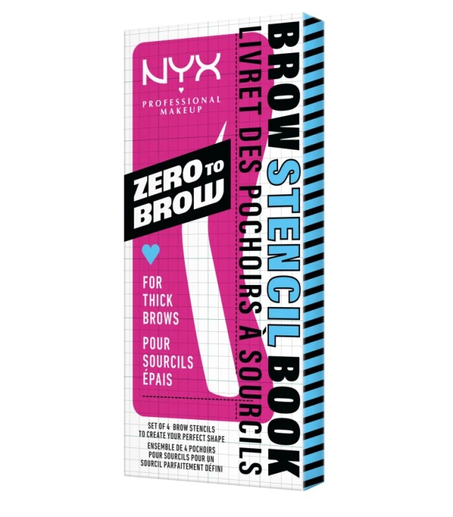 Nyx Professional Makeup Brow Stencil Book for Thick Brows 4 Σετ