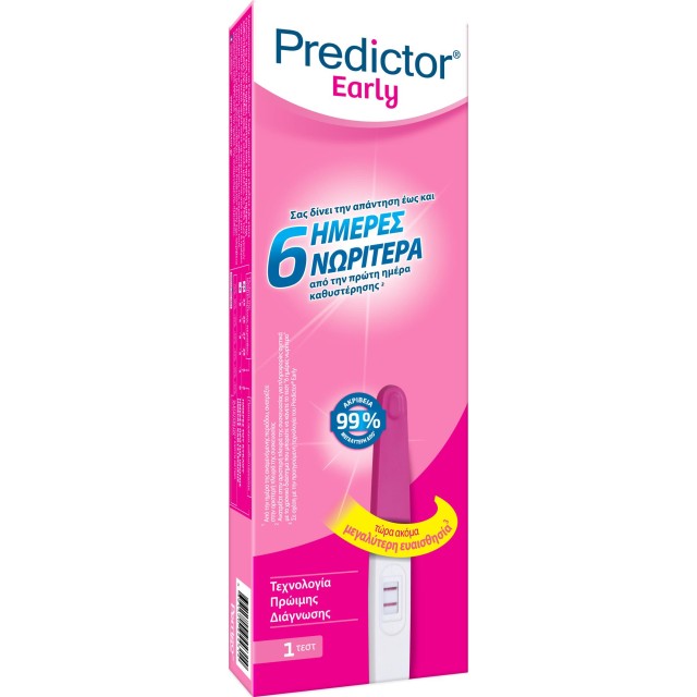 Predictor Early 6 Days Τεστ Εγκυμοσύνης 1τμχ