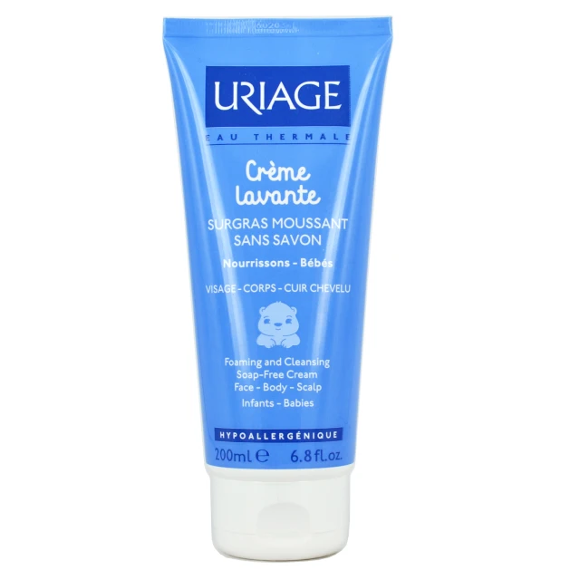 Uriage Crème Lavante – Seifenfreie Reinigungscreme 200ml, PH-neutral, Für Gesicht, Körper Und Kopfhaut