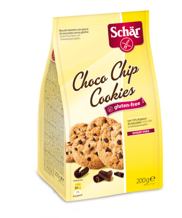 Schar Choco Chip Cookies Μπισκότα με Κομμάτια Σοκολάτας 200gr