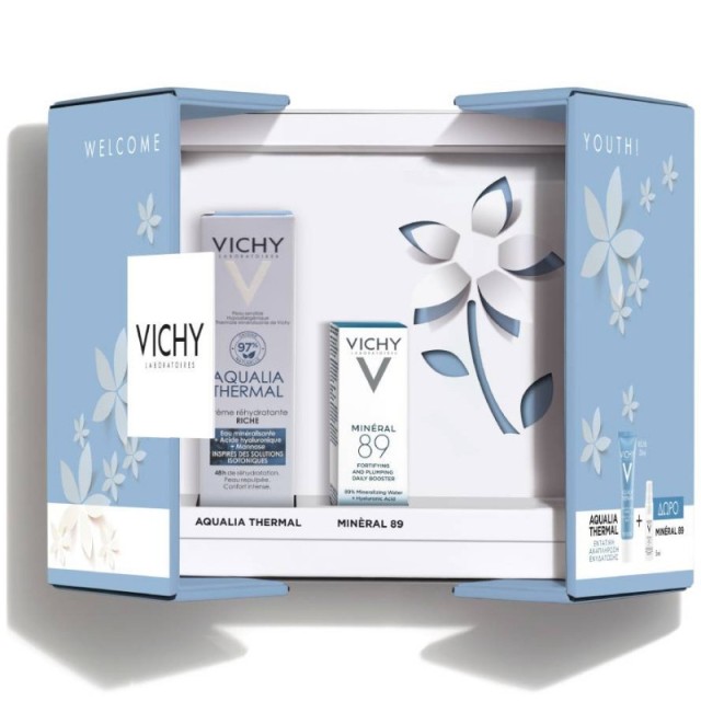 Vichy Set Welcome Youth Aqualia Thermal Rehydrating Cream Rich 30ml + Vichy Mineral 89 Booster Quotidien 5ml