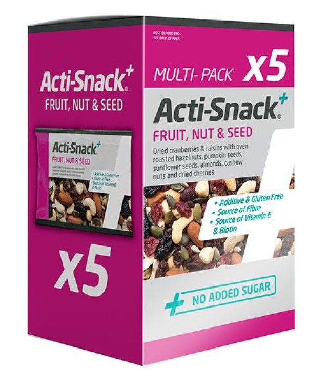 AM HEALTH Acti-Snack ΦΡΟΥΤΑ, ΞΗΡΟΙ ΚΑΡΠΟΙ & ΣΠΟΡΟΙ Multi Pack 5x35GR