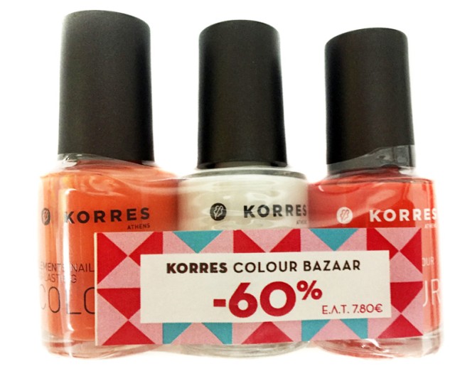 Korres Bazaar Nail Colours (42,01,44) 3x10ml