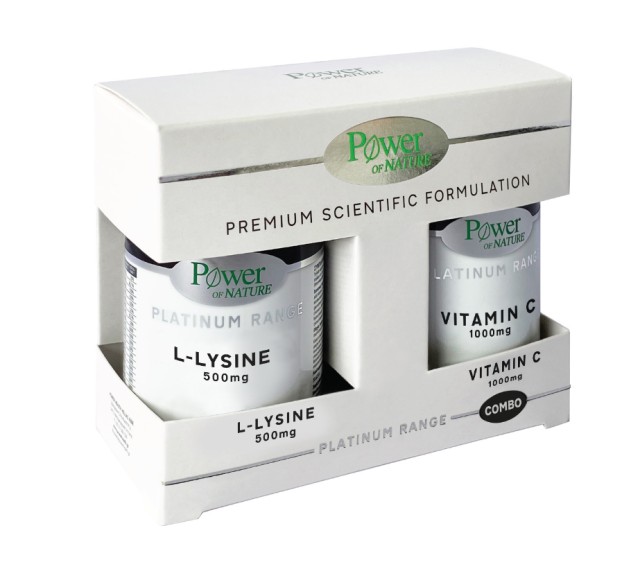 Power Health Set Platinum Range L-Lysine 500mg 30caps + Vitamin C 1000mg 20tabs