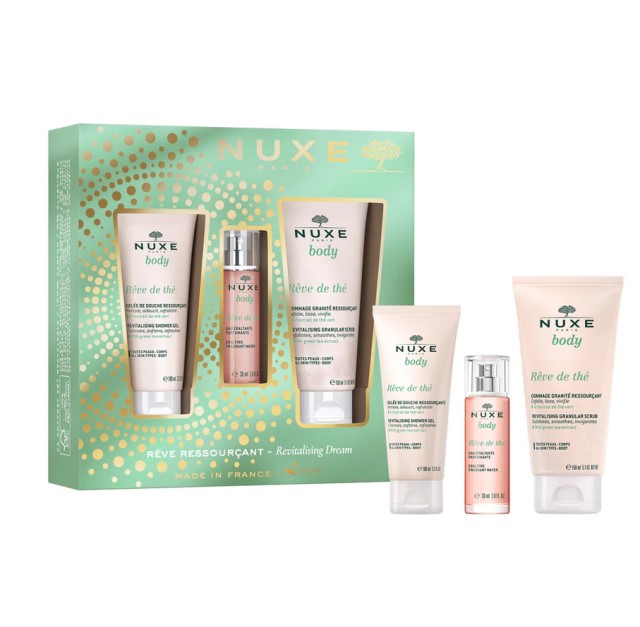 Nuxe Set Xmas Revitalizing Dream με Granular Scrub 150ml & Reve de the Shower Gel 100ml & Reve de the Exalting Fragrant Water Spray 30ml