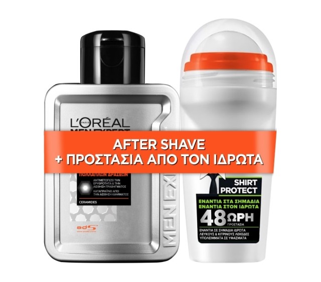 L'Oreal Paris Set Men Expert Hydra Energetic After Shave 100ml + Men Expert Shirt Protect Roll-on 50ml