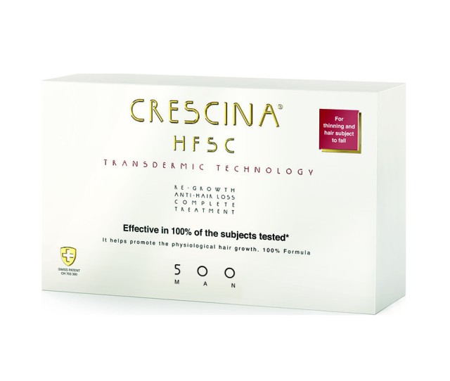 Crescina HFSC Transdermic Complete 500 Μan For Thinning and Hair Subject to Fall 10+10x3,5ml
