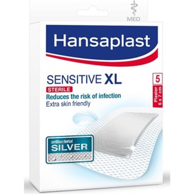 HANSAPLAST Sensitive Silver XL Αποστειρωμένο Επίθεμα 6x7cm 5τμχ