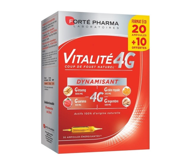 Forte Pharma Energie Vitalite 4G με 50% Επιπλέον Προιόν 30 Γυάλινες Αμπούλες