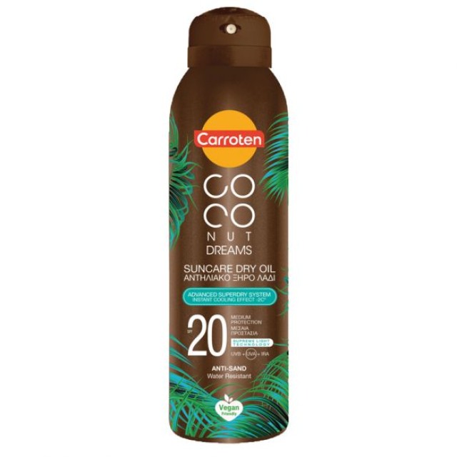 Carroten Coconut Dreams Suncare Dry Oil SPF20 Αντηλιακό Ξηρό Λάδι 150ml
