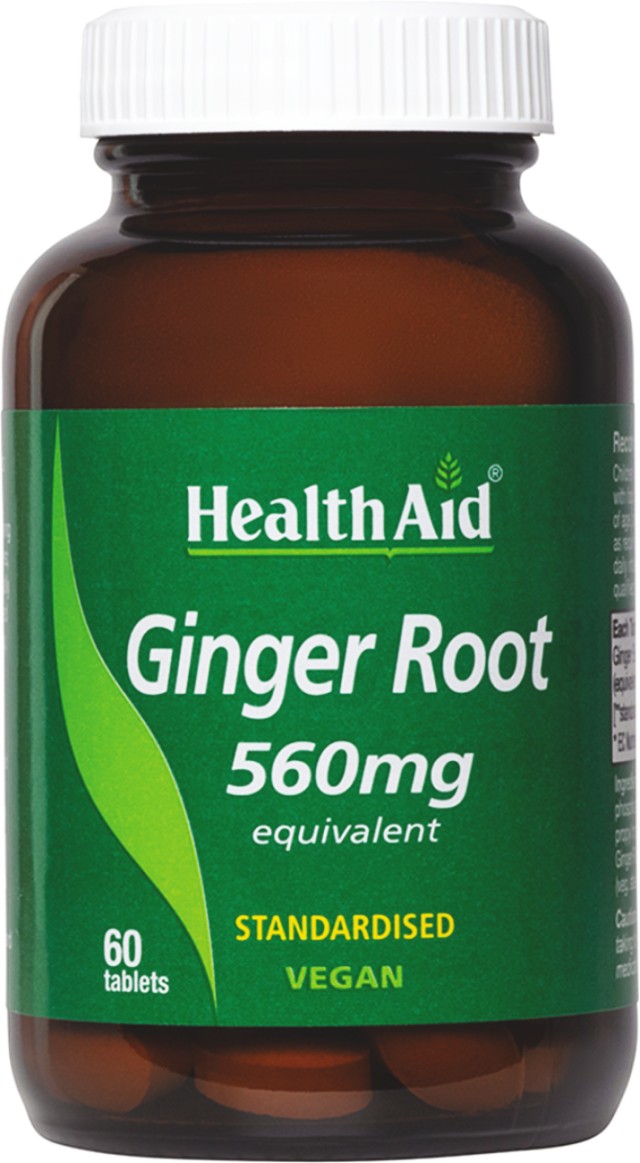 Health Aid Ginger Root 560mg Equivalent 60tabs