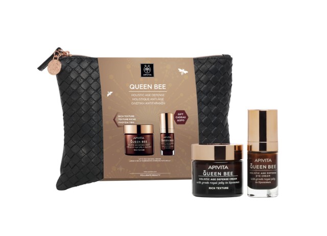 Apivita Set Queen Bee Kρέμα Πλούσιας Υφής 50ml + Δώρο Queen Bee Kρέμα Lifting Ματιών 15ml