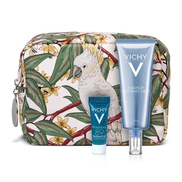 Vichy Set Aqualia Volcano Drop για Κάθε Τύπο Επιδερμίδας 75ml + Δώρο Mineral 89 Probiotic 5ml + Πρακτικο Νεσεσέρ by Marina Raphael 1τμχ