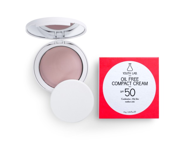 Youth Lab Oil Free Compact Cream Spf50 Medium Color 10gr
