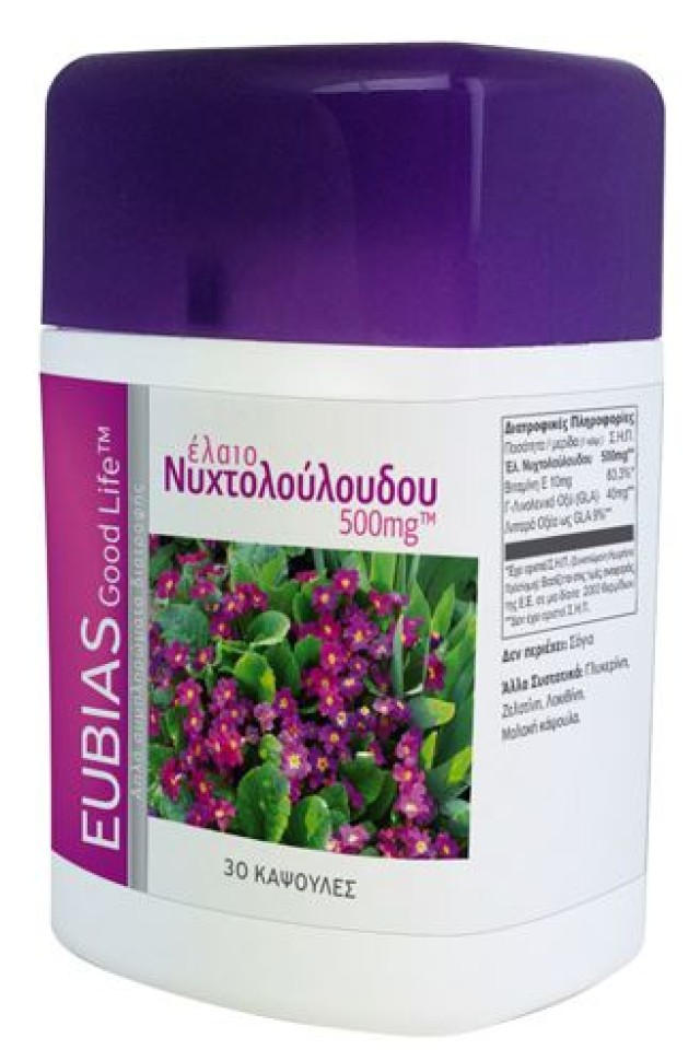 Superfoods Eubias Good Life Έλαιο Νυχτολούλουδου 500mg™, 30 Caps