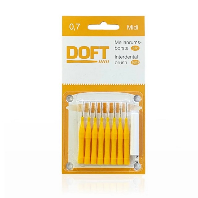 Doft Interdental Brush Micro Μεσοδόντια Βουρτσάκια 0,7mm 8τμχ