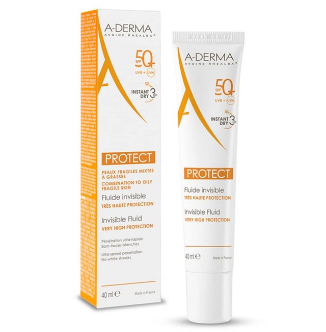 Aderma Protect Fluide Visage Invisible SPF50+ 40ml