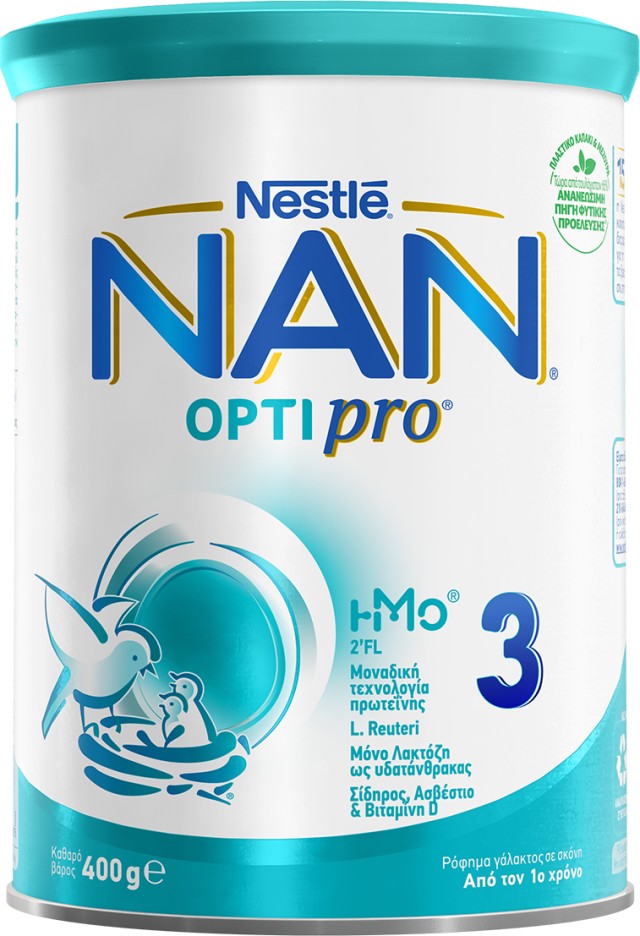 Nestle Nan Optipro 3 Ρόφημα Γάλακτος σε Σκόνη από τον 1ο Χρόνο 400gr