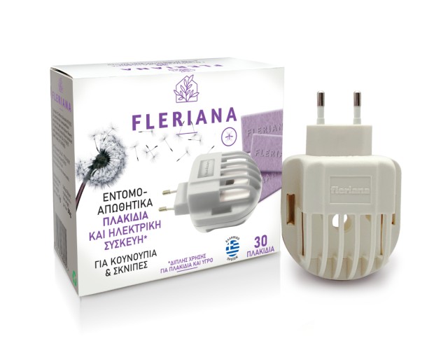 Power Health Fleriana Εντομοαπωθητικά Πλακίδια & Ηλεκτρική Συσκευή Για Κουνούπια & Σκνίπες 30 πλακίδια