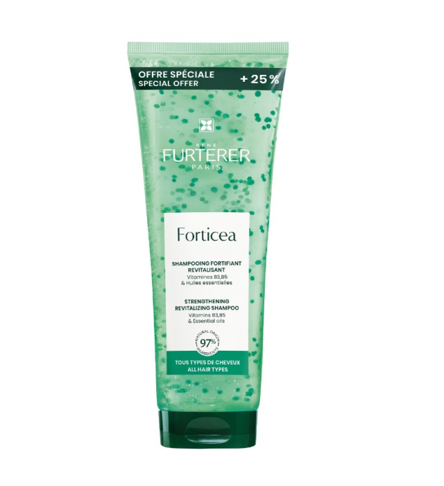 Rene Furterer Forticea Strengthening & Revitalizing Shampoo Τονωτικό Σαμπουάν με Βιοσφαιρίδια Αιθέριων Ελαίων για Δύναμη & Ζωντάνια 250ml