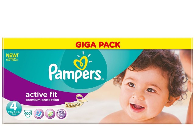 PAMPERS GIGA PACK ACTIVE FIT Maxi No4 (7-18kg) 100τμχ