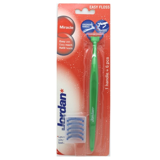 JORDAN Easy Floss Miracle Starterpack 1 Λαβή & 6 Ανταλλακτικά