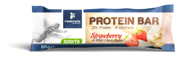 My Elements Protein bar strawberry & white chocoflavor 60gr