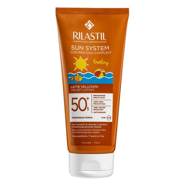 Rilastil Sun System Baby Velvet Lotion Αντηλιακό Γαλάκτωμα Προσώπου-Σώματος για Βρέφη & Παιδιά SPF50+ 200ml