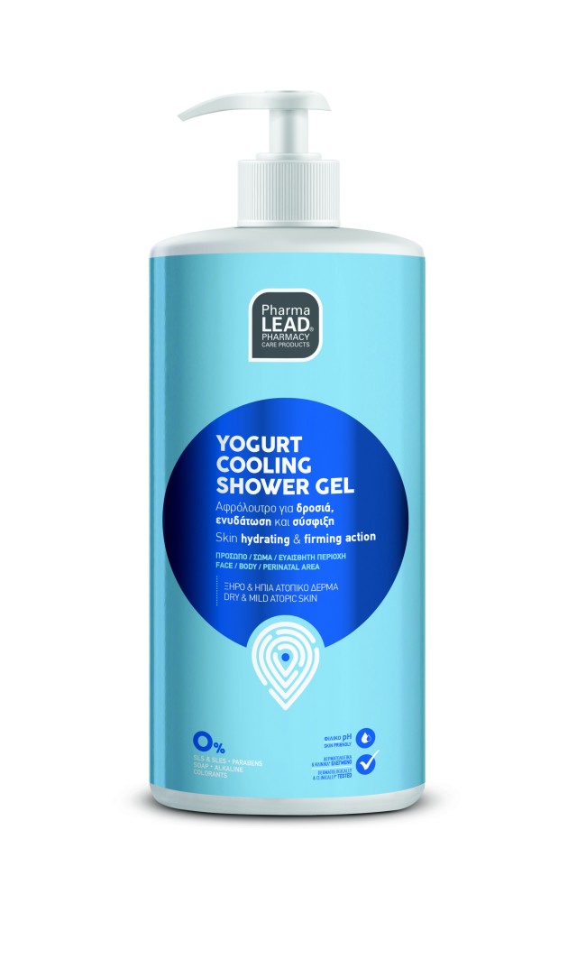 Pharmalead Yoghurt Cooling Shower Gel Ενυδατικό & Συσφικτικό Αφρόλουτρο για Ξηρό & Ήπια Ατοπικό Δέρμα 1000ml
