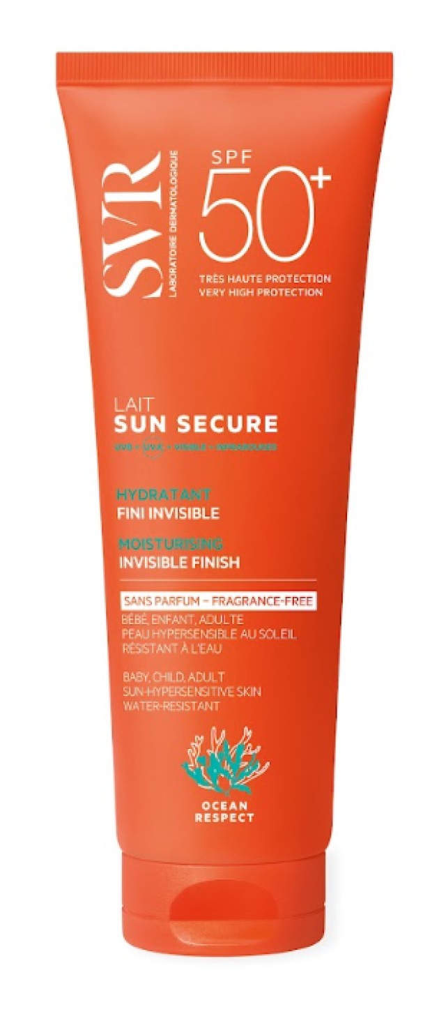 SVR Sun Secure Lait SPF50+ Λεπτόρευστο Βελούδινο Γαλάκτωμα για Πρόσωπο & Σώμα, 250ml