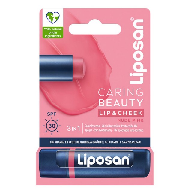 Liposan Caring Beauty Lip & Cheek SPF30 Nude Pink 4,8gr