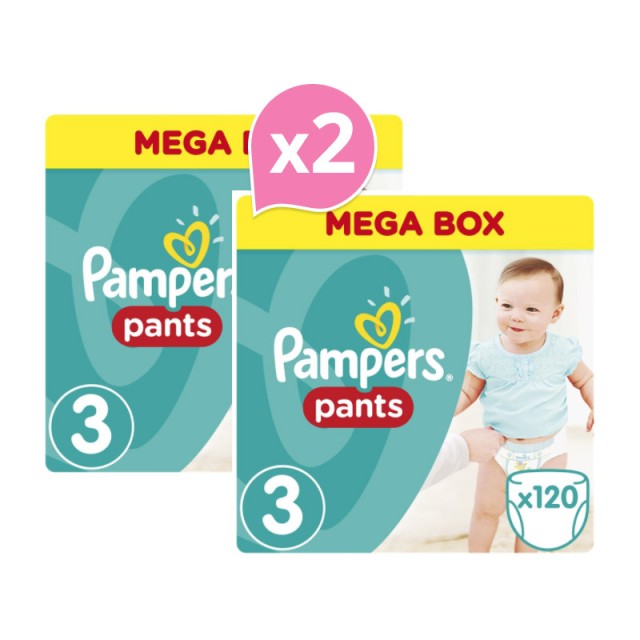 Pampers Mega Pack No.3 Nappy Pants 6-11 kg 120pcs x2 -26€
