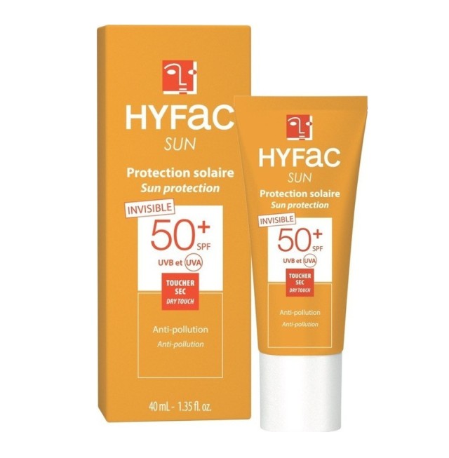 Hyfac Sun Protection Spf50+ Dry Touch Invisible Anti-Pollution 40ml