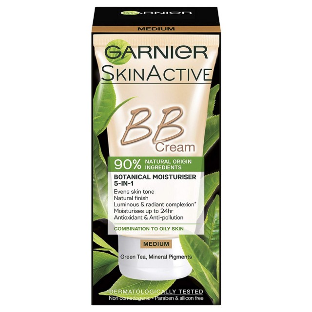 Garnier Skin Active BB Cream 90% Natural Origin Medium Tinted Moisturiser 50ml