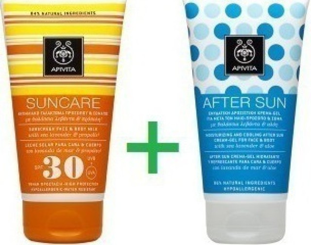 APIVITA SUNCARE Αντηλιακό γαλάκτωμα προσώπου & σώματος SPF30 150ml+ΔΩΡΟ After Sun 150ml