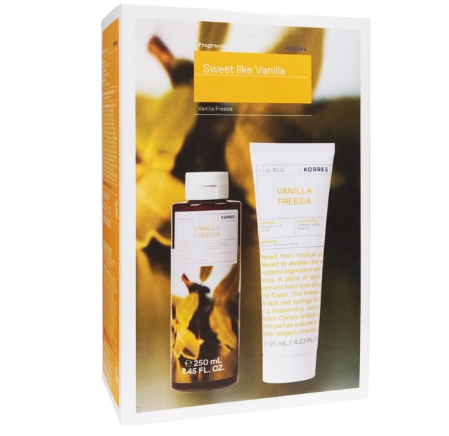Korres Set Sweet Like Vanilla Freesia Αφρόλουτρο 250ml + Vanilla Freesia Body Milk 125ml