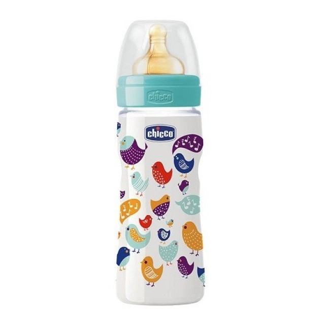 Chicco Μπιμπερό Φυσική Μέθοδος Θηλή Σιλικόνης Γρήγορη Ροή 330ml 4m+