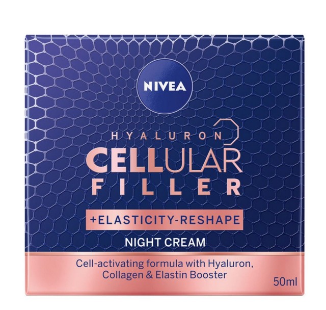 NIVEA Hyaluron Cellular Filler Νύχτας για Επαναφορά Ελαστικότητας 50ml