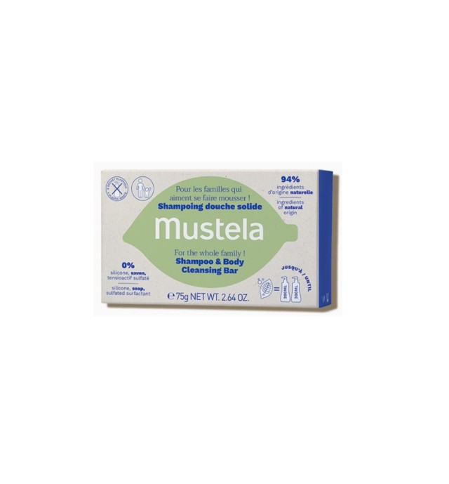 Mustela Shampoo & Body Cleansing Bar Μπάρα Καθαρισμού για Σώμα & Μαλλιά 75g