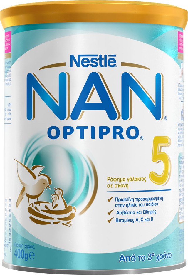 Nestle Nan Optipro 5 Ρόφημα Γάλακτος σε Σκόνη από τον 3ο Χρόνο 400gr