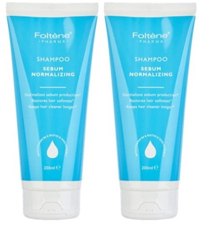 Foltene Shampoo Sebum Normalizing Σαμπουάν Ρυθμιστικό Σμήγματος 200ml 1+1 Δώρο