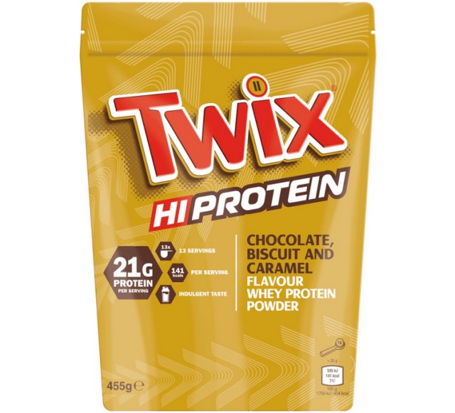 Twix HIProtein Σκόνη Πρωτεΐνης με Γεύση Σοκολάτα Μπισκότο & Καραμέλα 455gr