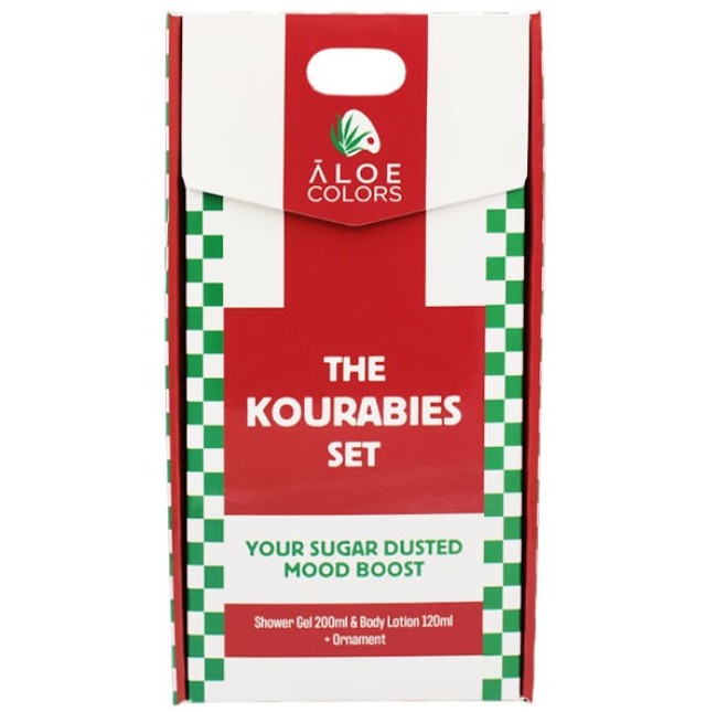 Aloe+ Colors Xmas Set The Kourabies με Kourabies Shower Gel Αφρόλουτρο Σώματος 200ml Body Lotion Ενυδατικό Γαλάκτωμα Σώματος 120ml & Δώρο Χριστουγεννιάτικο Στολίδι 1τμχ
