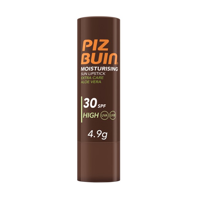 Piz Buin Lipstick Moisturising Extra Care Aloe Vera SPF30 Αντηλιακό Στικ Χειλιών Υψηλής Προστασίας 4,9gr