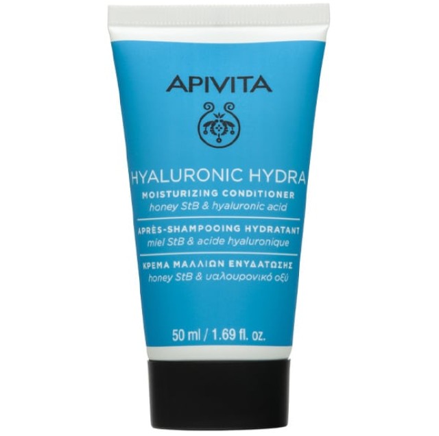Apivita Hyaluronic Hydra Κρέμα Μαλλιών Ενυδάτωσης Travel με Honey StB & Υαλουρονικό Οξύ 50ml