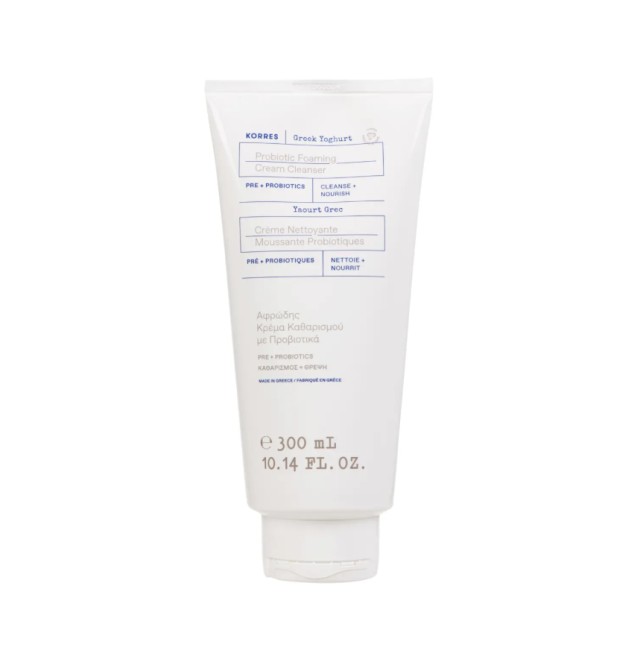 Korres Greek Yoghurt Probiotic Foaming Cream Cleanser Αφρώδης Κρέμα Καθαρισμού με Προβιοτικά 300ml