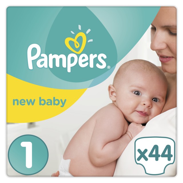 PAMPERS ΠΑΝΕΣ NEW BABY NEWBORN No 1 (2-5 KG) ΣΥΣΚΕΥΑΣΙΑ 44 ΤΕΜΑΧΙΩΝ